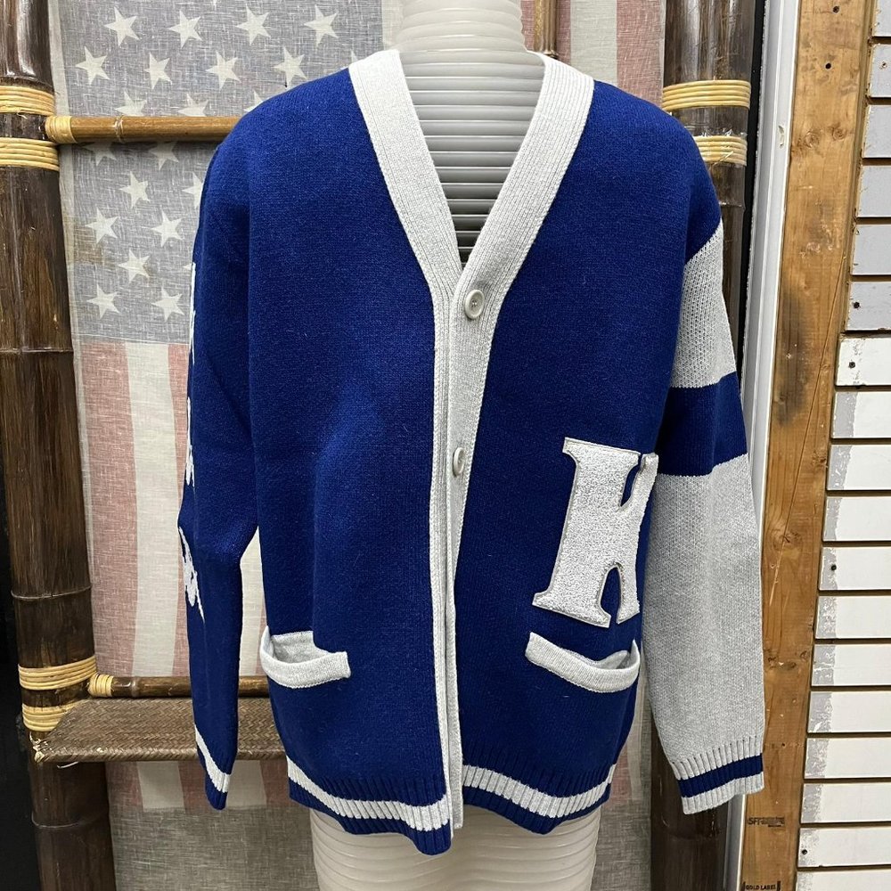 NWOT KAPPA 304RUXO AUTHENTIC BOLMIO KNIT Sweater V NECK button up top jacket